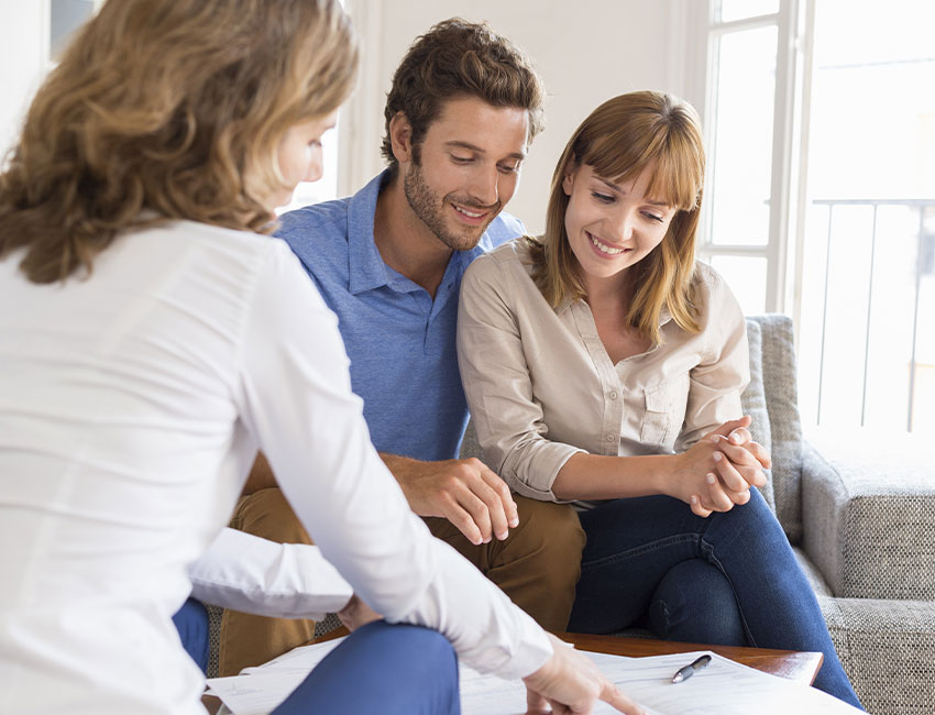 Insurance Broker Helping Family